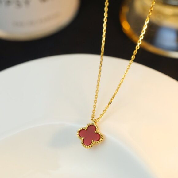 ✅Van Cleef & Arpels 18K gold red agate necklace - Picture 5 of 6